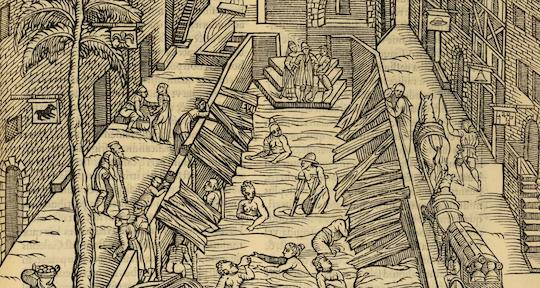 Termalismo in un'illustrazione medievale